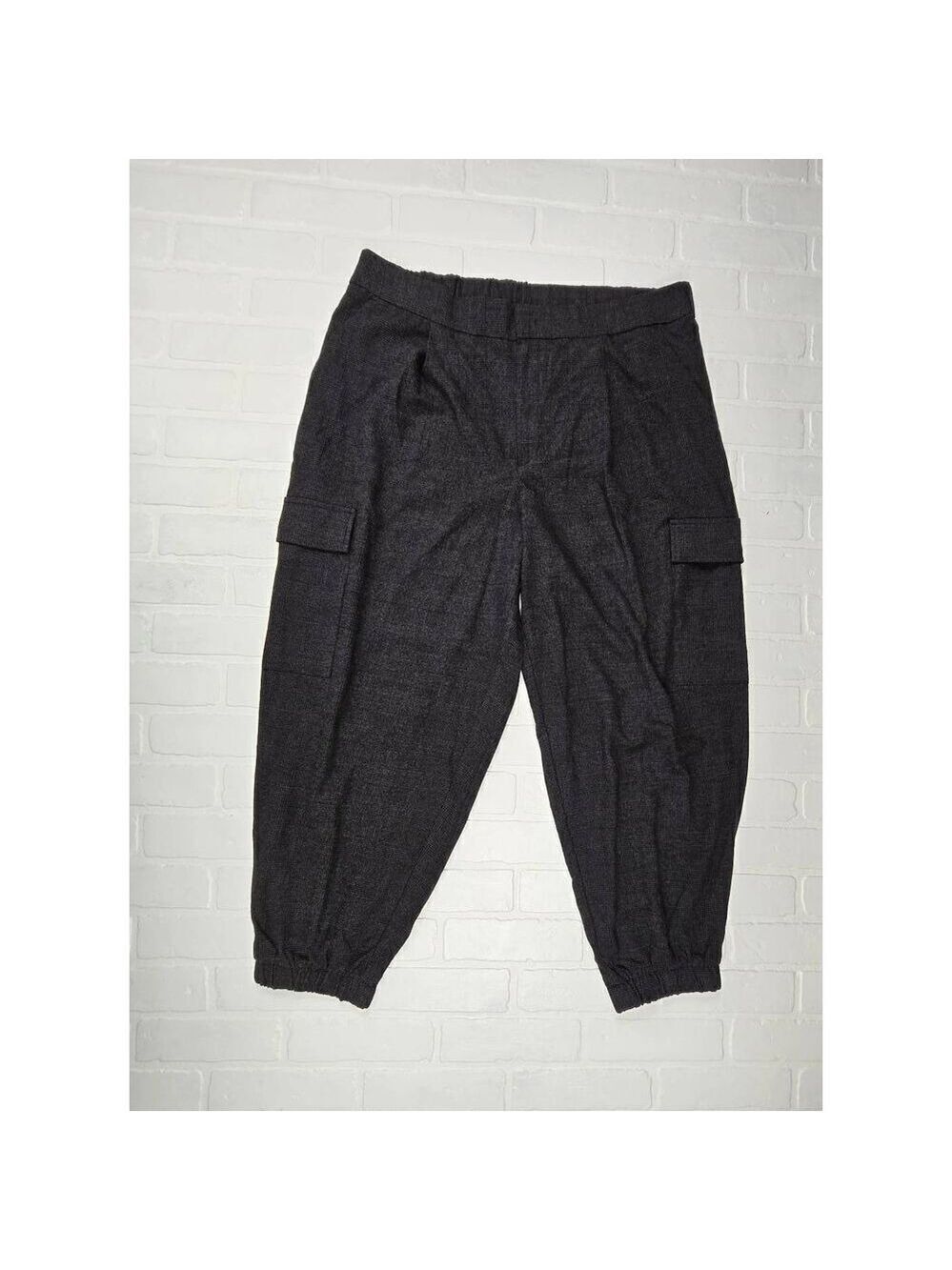 A new day Gray Plaid High Rise Ankle Jogger Pants Size 17